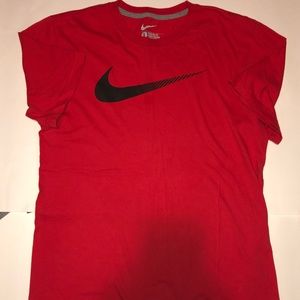 Never worn red and black nike tee shirt